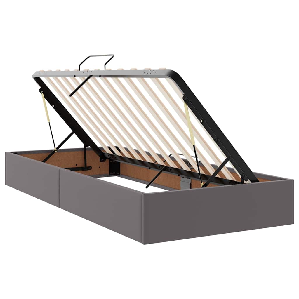 Krevet s prostorom za pohranu s LED-om Siva 180 x 200 cm