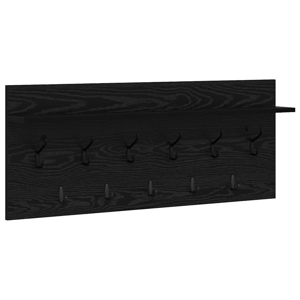 Vješalica za kapute na zidu Zidne Crni hrast 100 x 40 x 12 cm