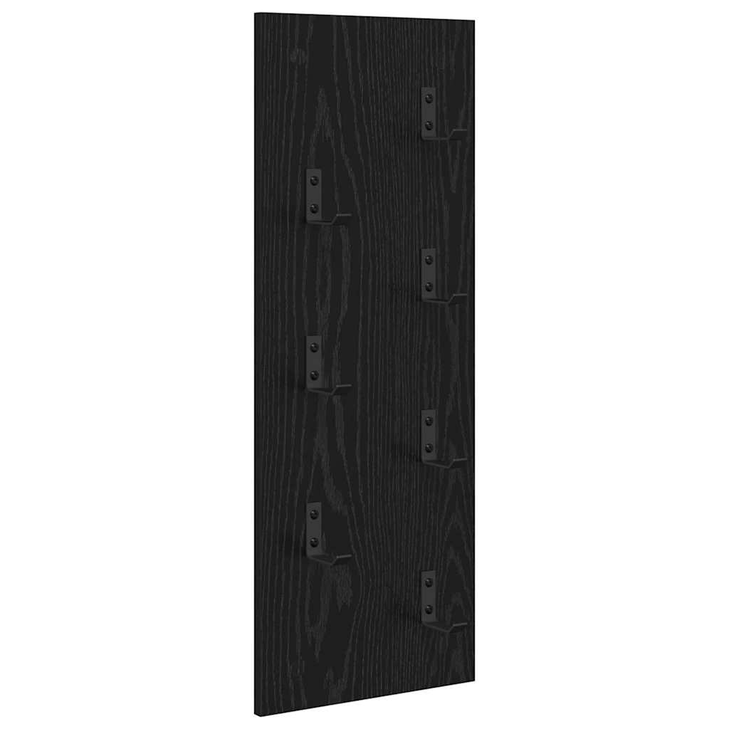 Vješalica za kapute na zidu Zidne Crni hrast 30 x 1,5 x 80 cm
