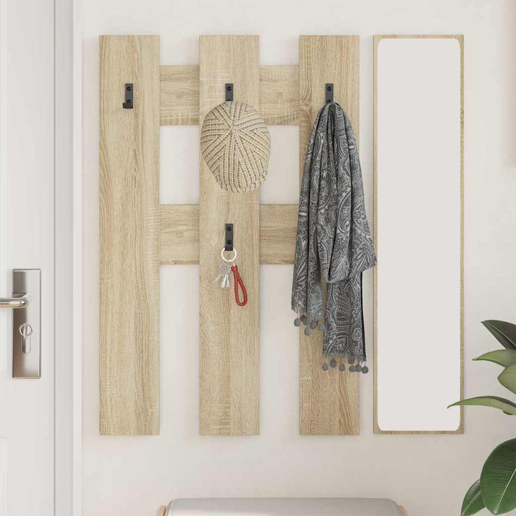 Vješalica za kapute na zidu Zidne Sonoma hrast 65 x 3 x 100 cm
