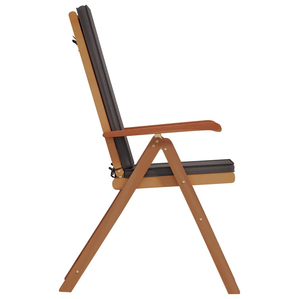 Vrtna stolica 6 pcs Smeđa i siva 57 x 71,5 x 104 cm