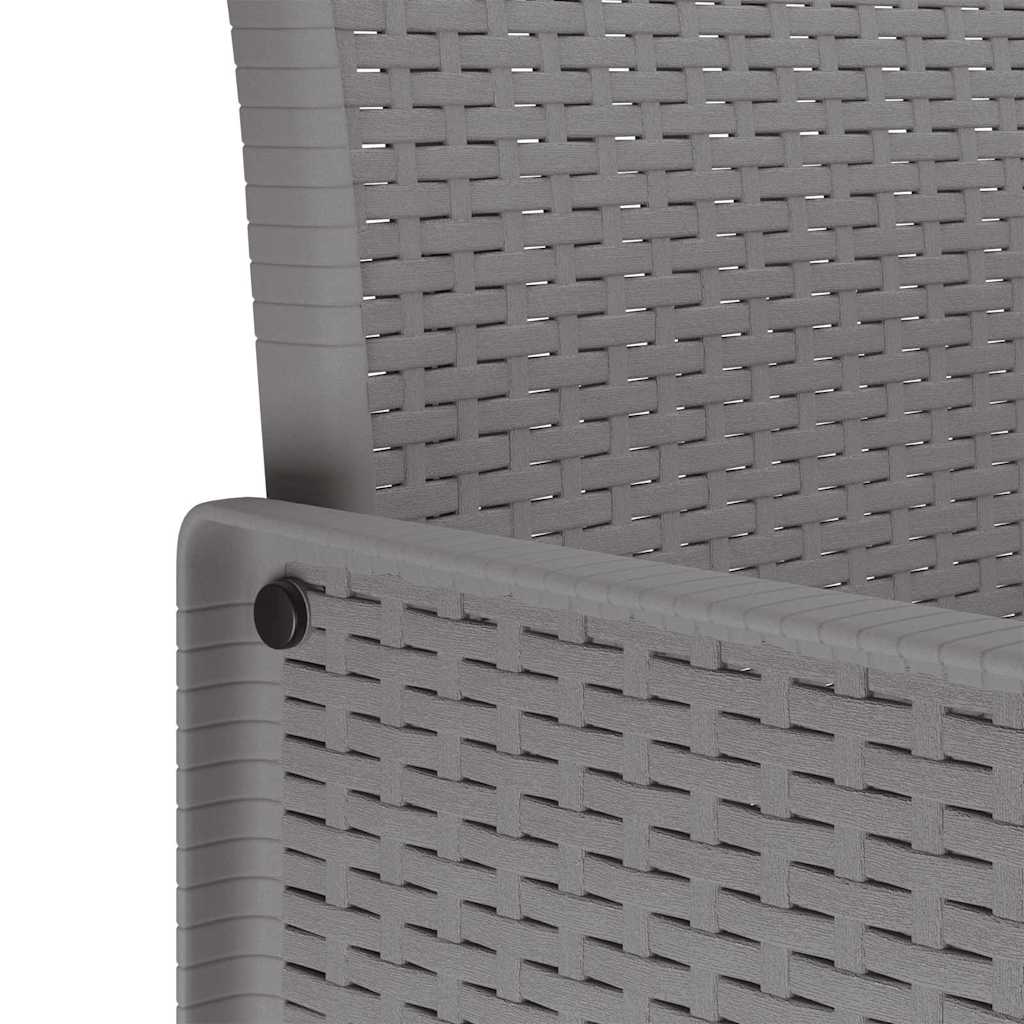 Vrtni set za objed 7 pcs Svjetlosiva Polipropilen