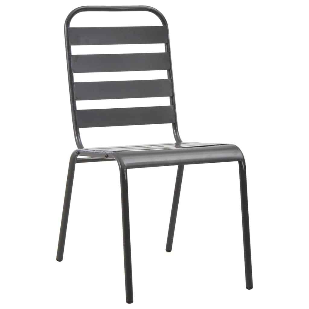 Vrtni set za objed 9 pcs Antracit Čelik s prahom premazan
