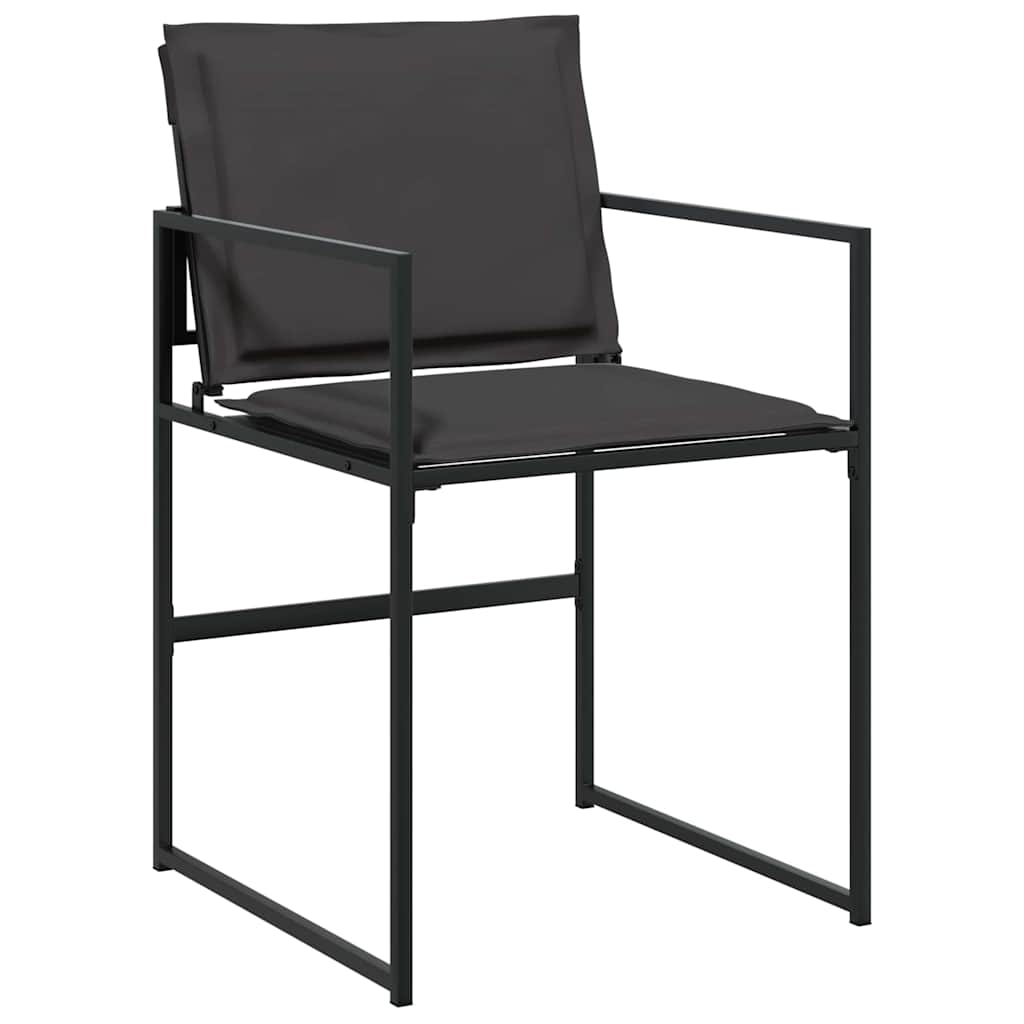 Vrtni set za objed 9 pcs Crna 200 x 80 x 73 cm