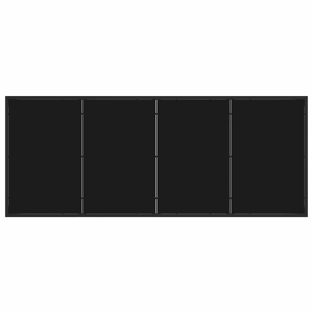 Vrtni set za objed 9 pcs Crna 200 x 80 x 73 cm
