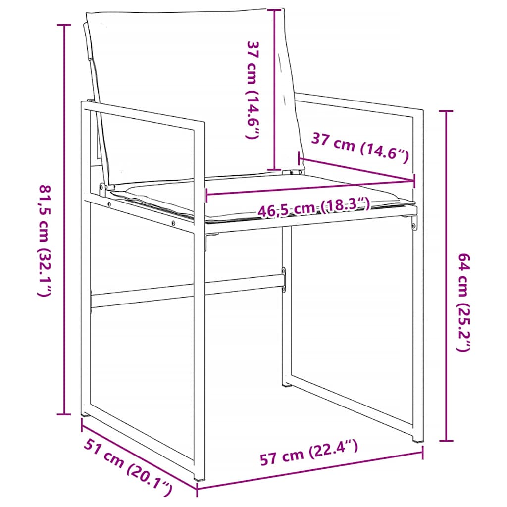 Vrtni set za objed 5 pcs Bijela 160 x 80 x 73 cm