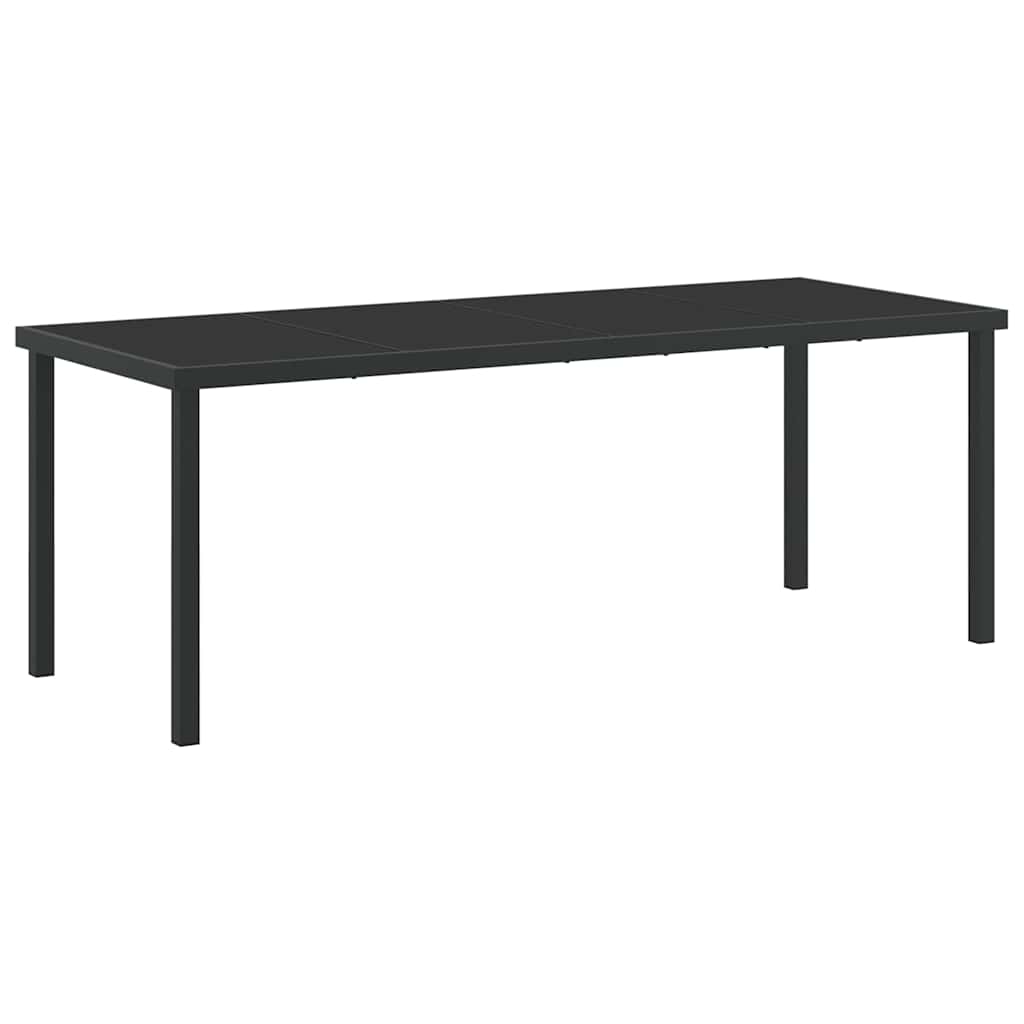 Set stola i stolica s jastukom 9 pcs Crna PE ratan