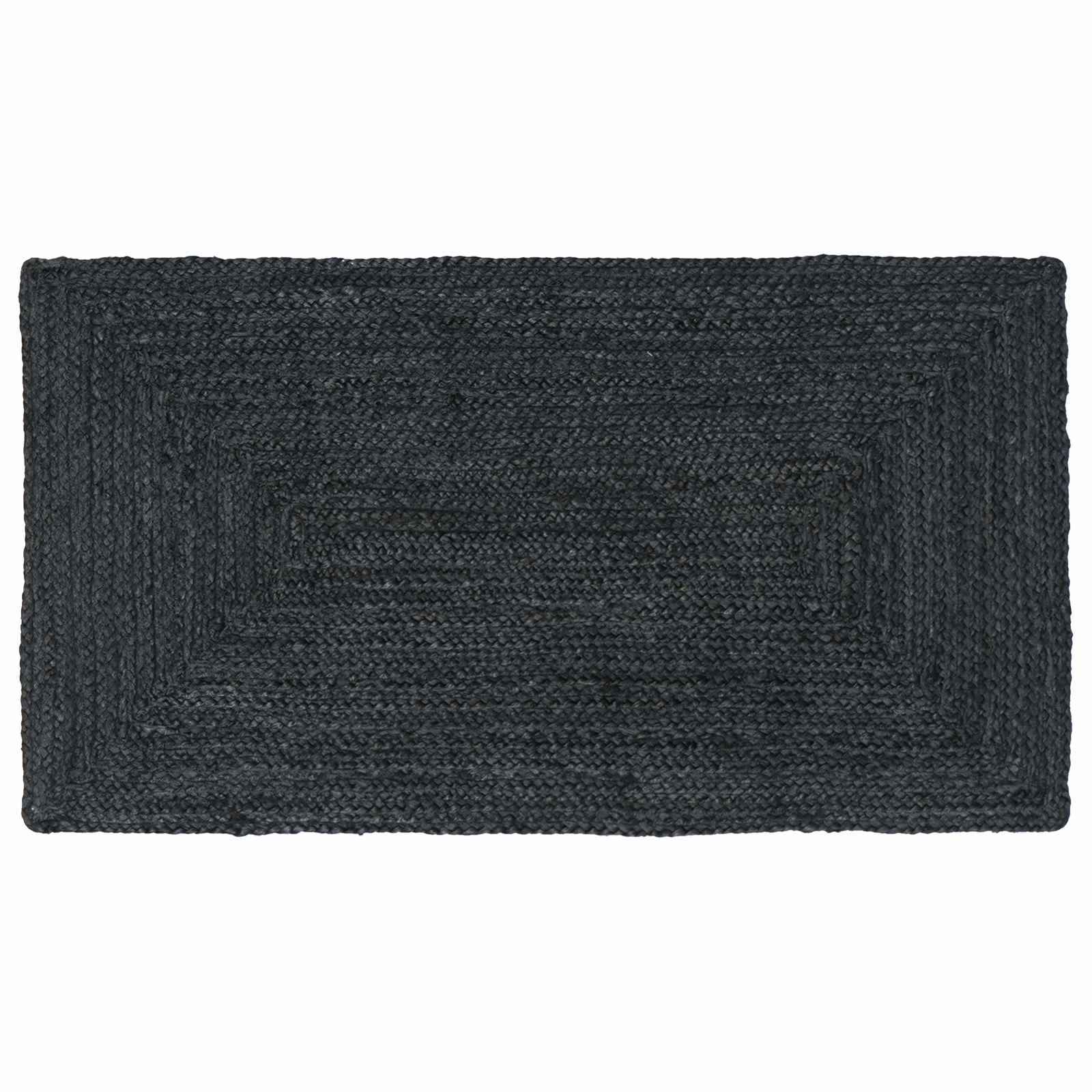 Tepisi za područja Pravokutni Tamnosiva 60 x 110 cm Juta