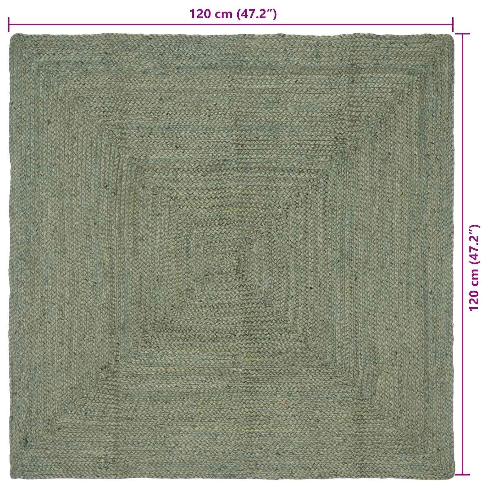 Tepisi za područja Pravokutni Maslinastozelena 120 x 120 cm
