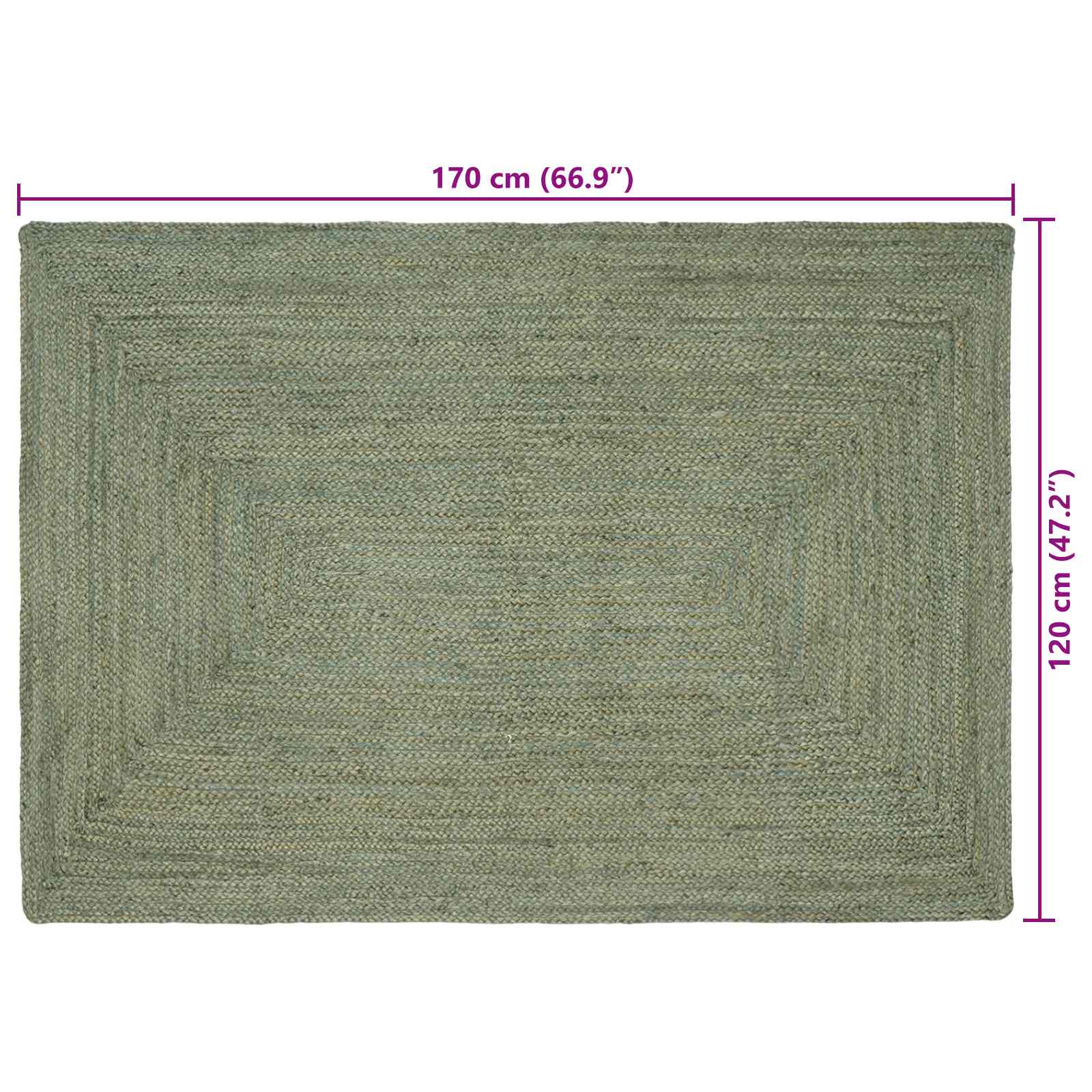 Tepisi za područja Pravokutni Maslinastozelena 120 x 170 cm