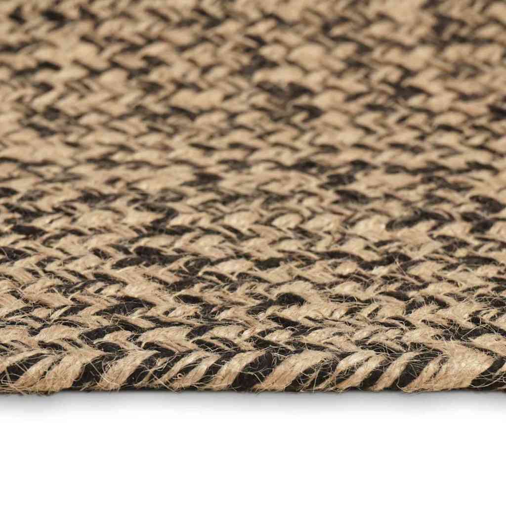 Tepisi za područja Prirodna i crna 160 x 230 cm Juta