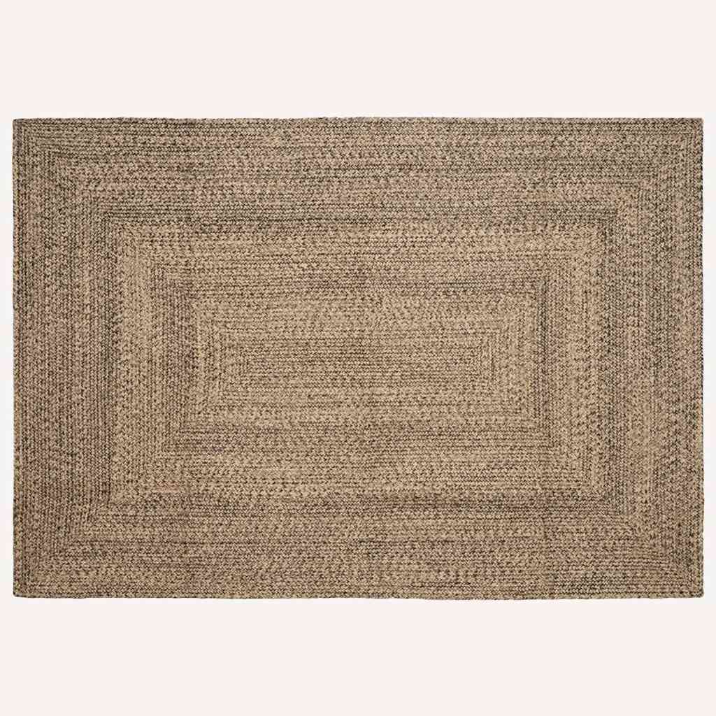Tepisi za područja Prirodna i crna 160 x 230 cm Juta