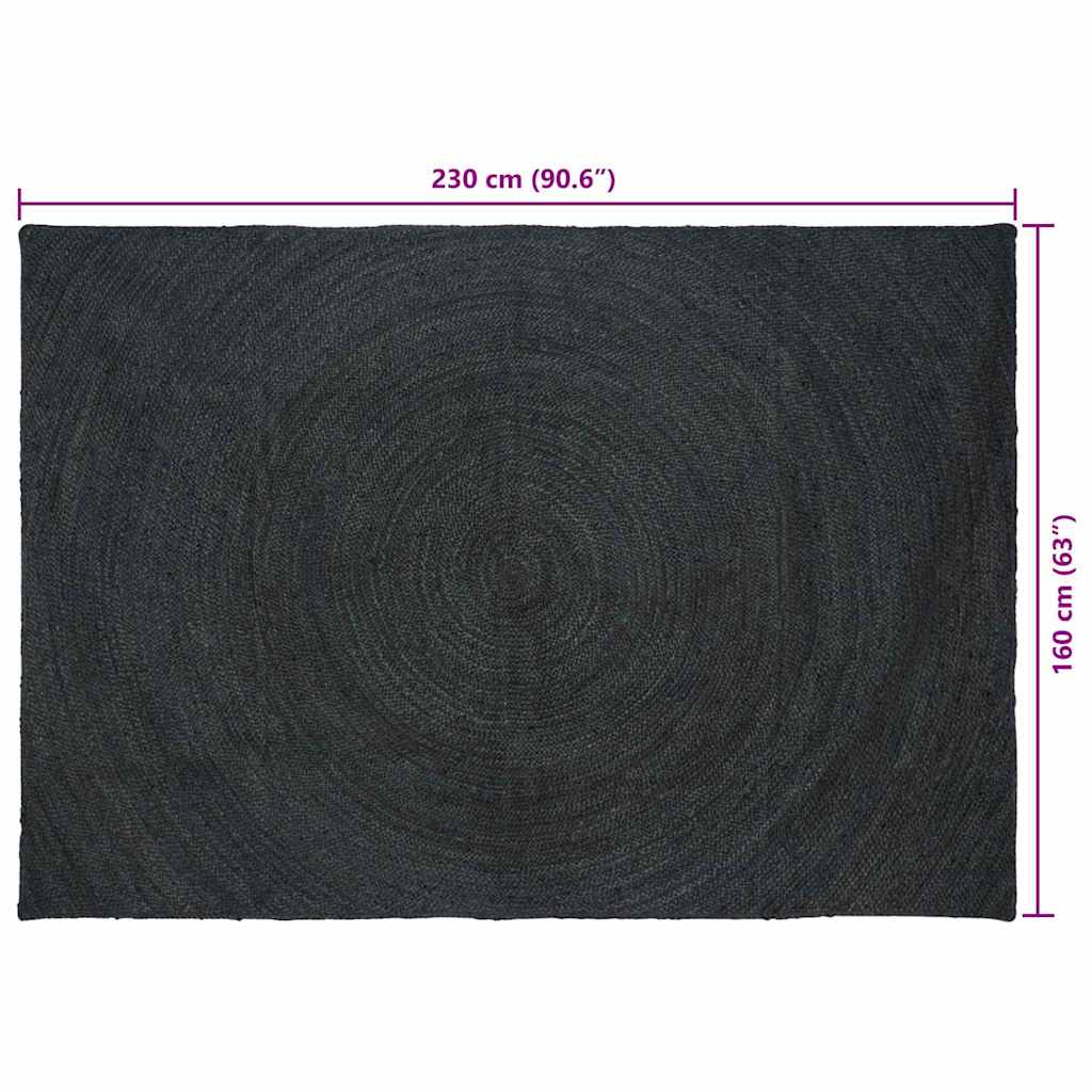 Tepisi za područja Tamnosiva 160 x 230 cm Juta