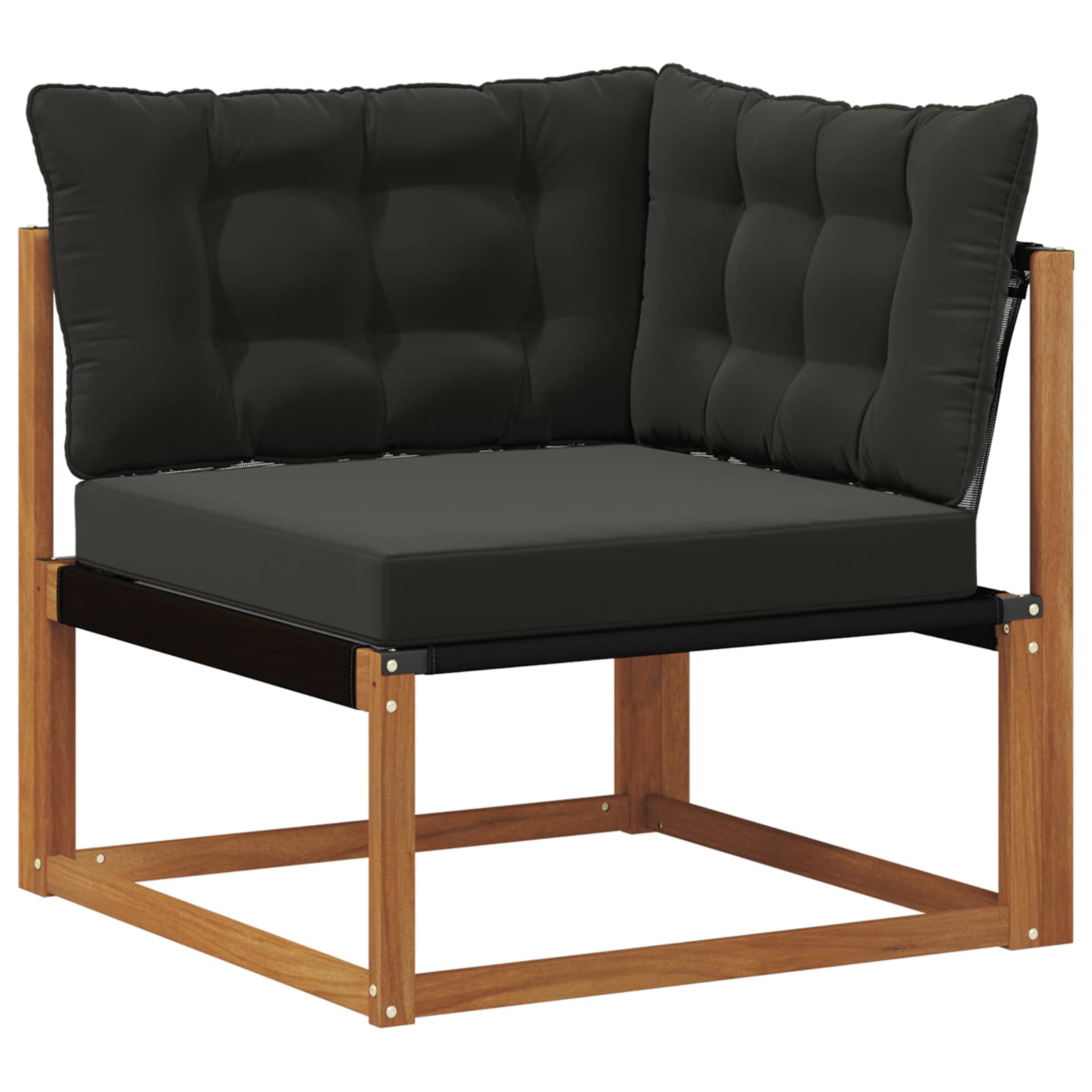 Set vanjskih sofa s jastukom 11 pcs Prirodna i crna