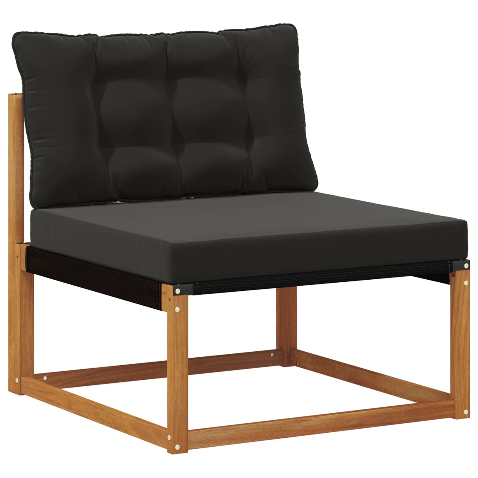 Set vanjskih sofa s jastukom 11 pcs Prirodna i crna