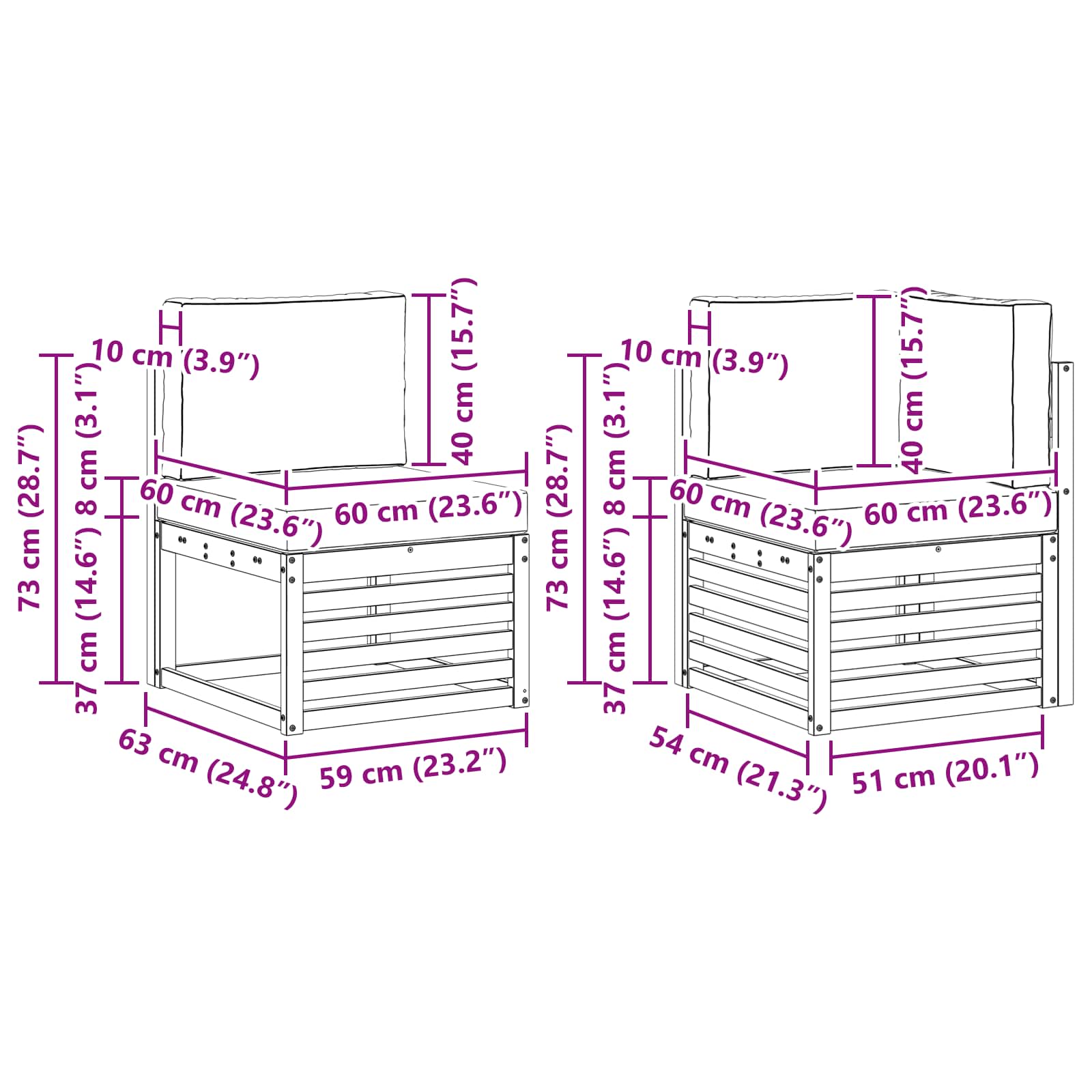 Sekcijska garnitura 9 pcs Prirodna i antracit Poliester