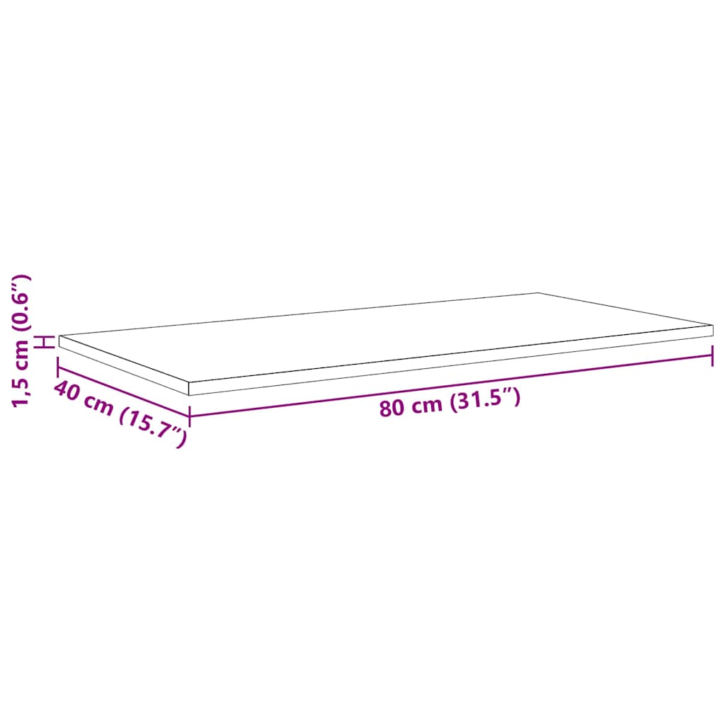 Police za knjige 4 pcs Crna 80 x 40 x 1,5 cm Konstruirano drvo