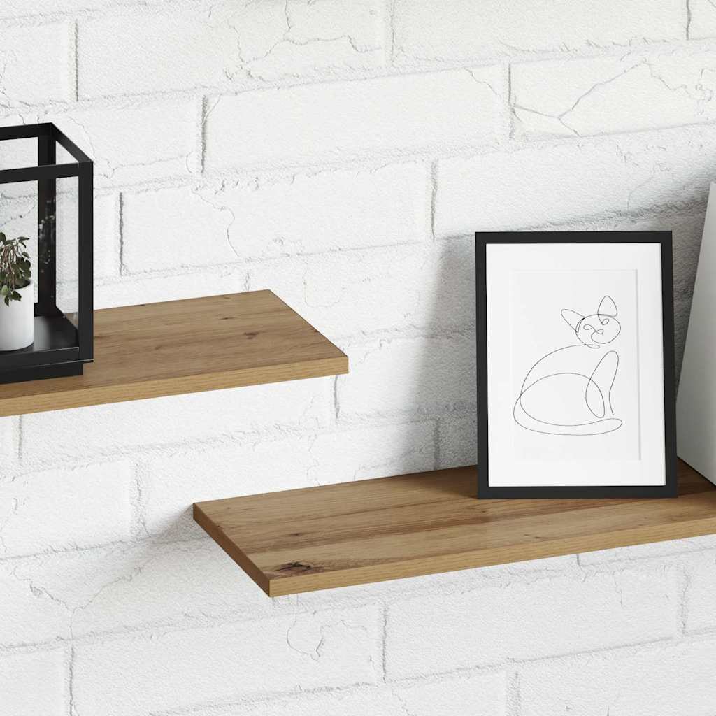 Police za knjige 4 pcs Smeđa 100 x 20 x 1,5 cm