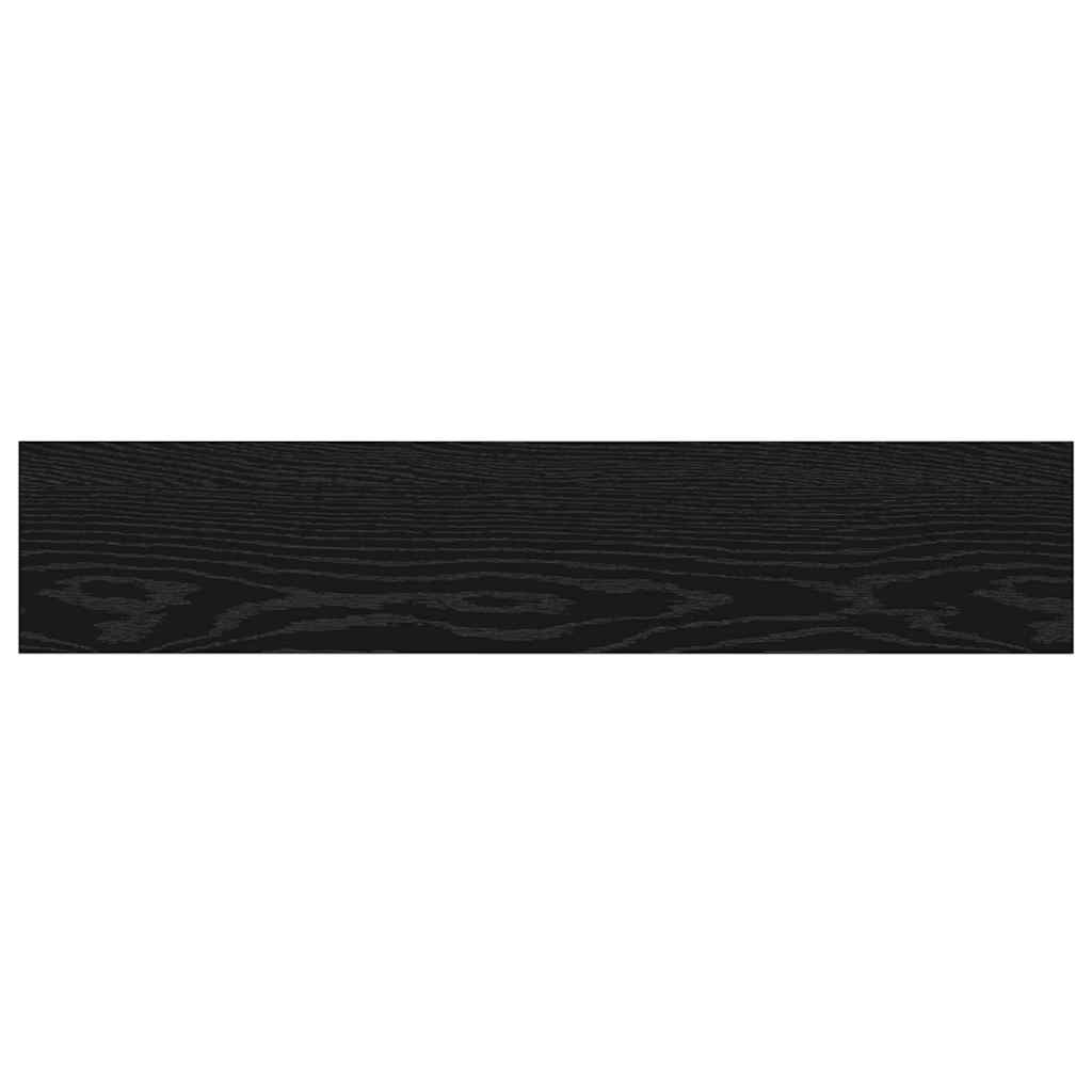 Police za knjige 4 pcs Crna 100 x 20 x 1,5 cm Konstruirano drvo