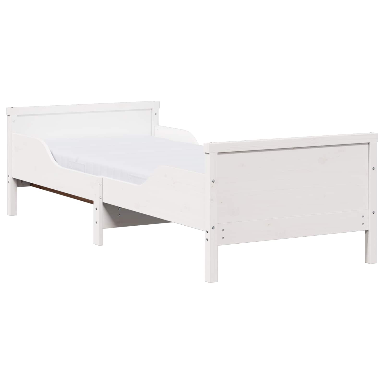 Okvir kreveta s produžetnim madracem Bijelo 80 x 200 cm