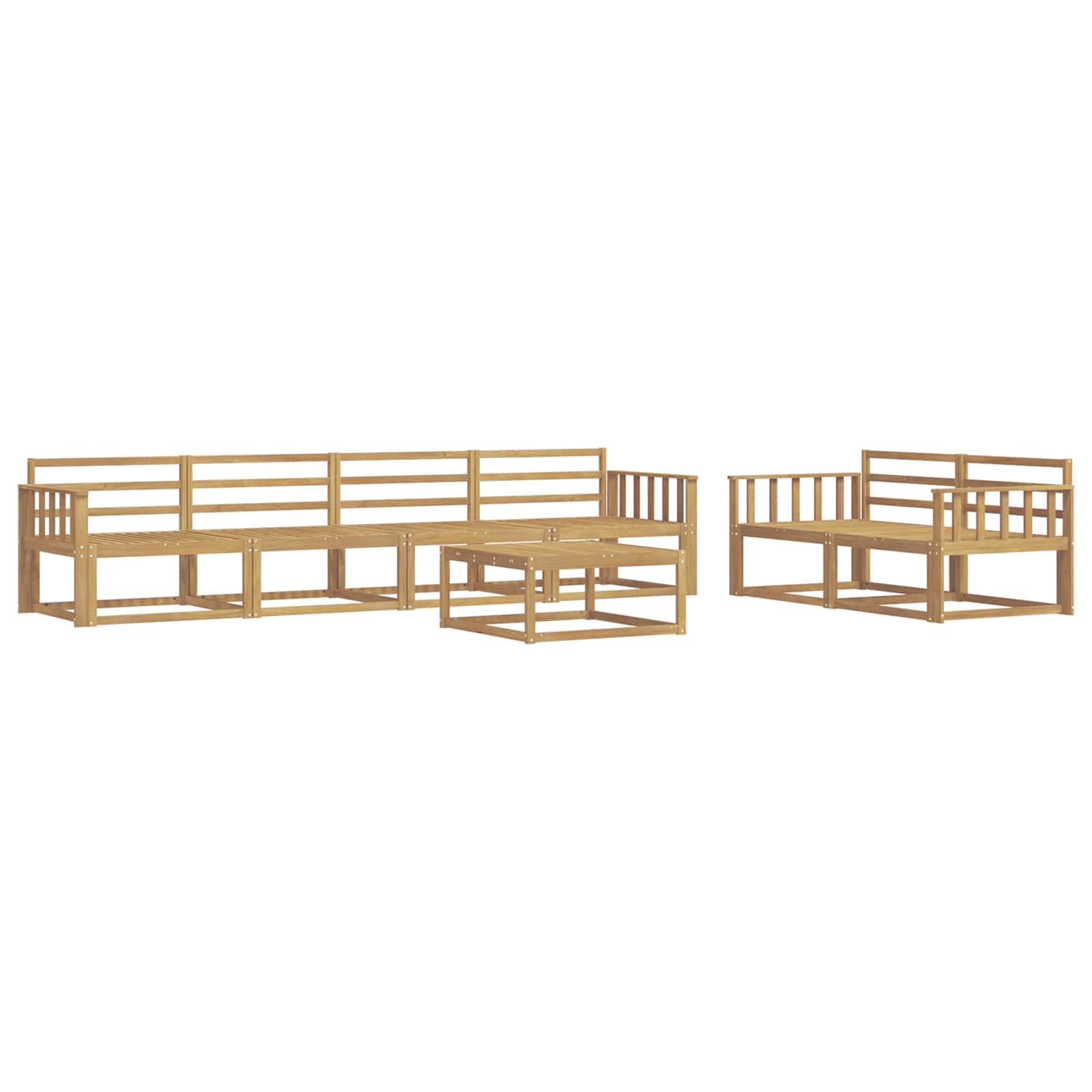Set vanjskih sofa 7 pcs Bijela