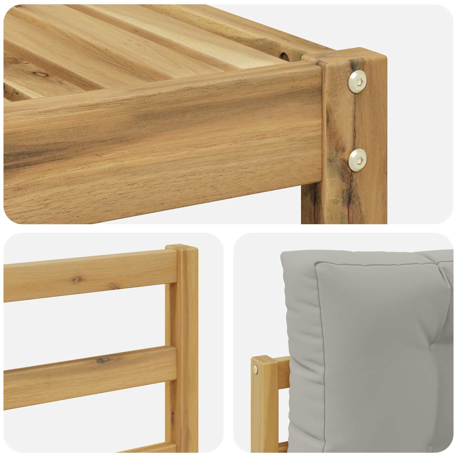 Set vanjskih sofa 9 pcs Bijela i svjetlosiva 79 x 79 x 37 cm