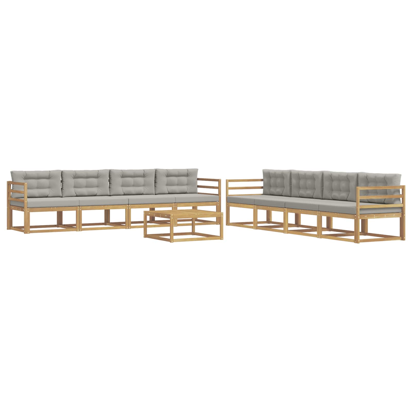 Set vanjskih sofa 9 pcs Bijela i svjetlosiva 79 x 79 x 37 cm