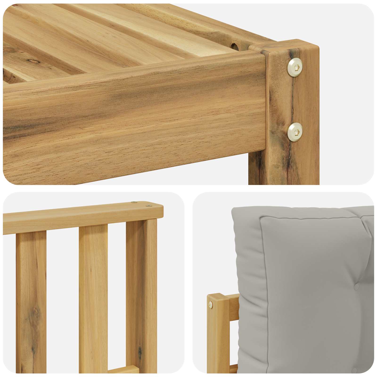 Set vanjskih sofa 9 pcs Bijela i svjetlosiva 79 x 79 x 37 cm