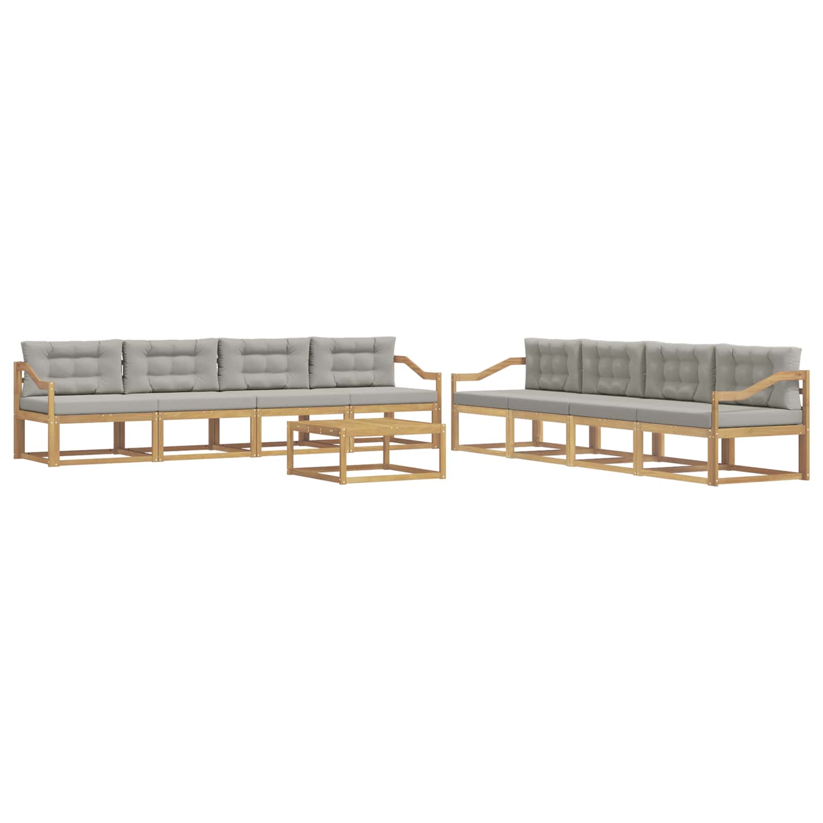 Set vanjskih sofa 9 pcs Bijela i svjetlosiva 79 x 79 x 37 cm