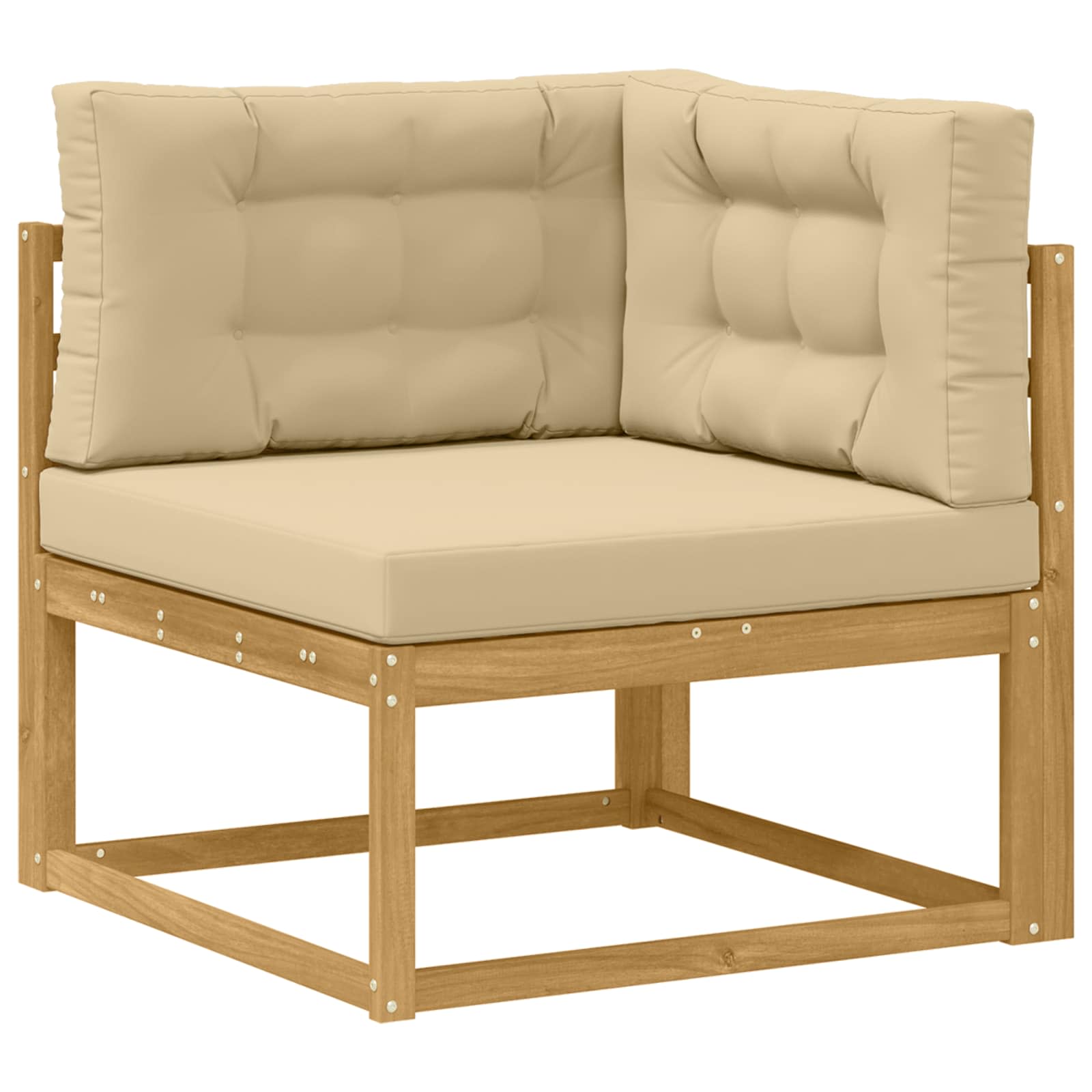 Set vanjskih sofa 5 pcs Bijela i bež 79 x 79 x 37 cm Poliester