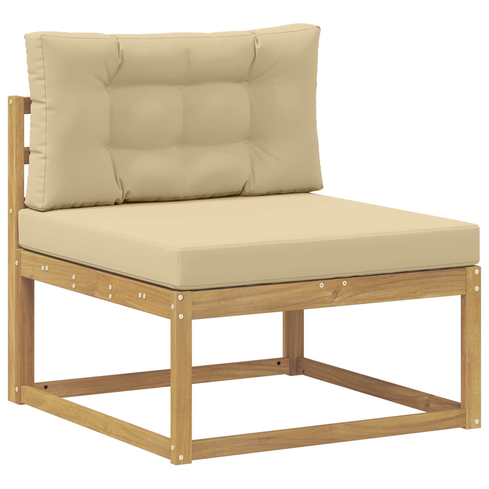 Set vanjskih sofa 5 pcs Bijela i bež 79 x 79 x 37 cm Poliester