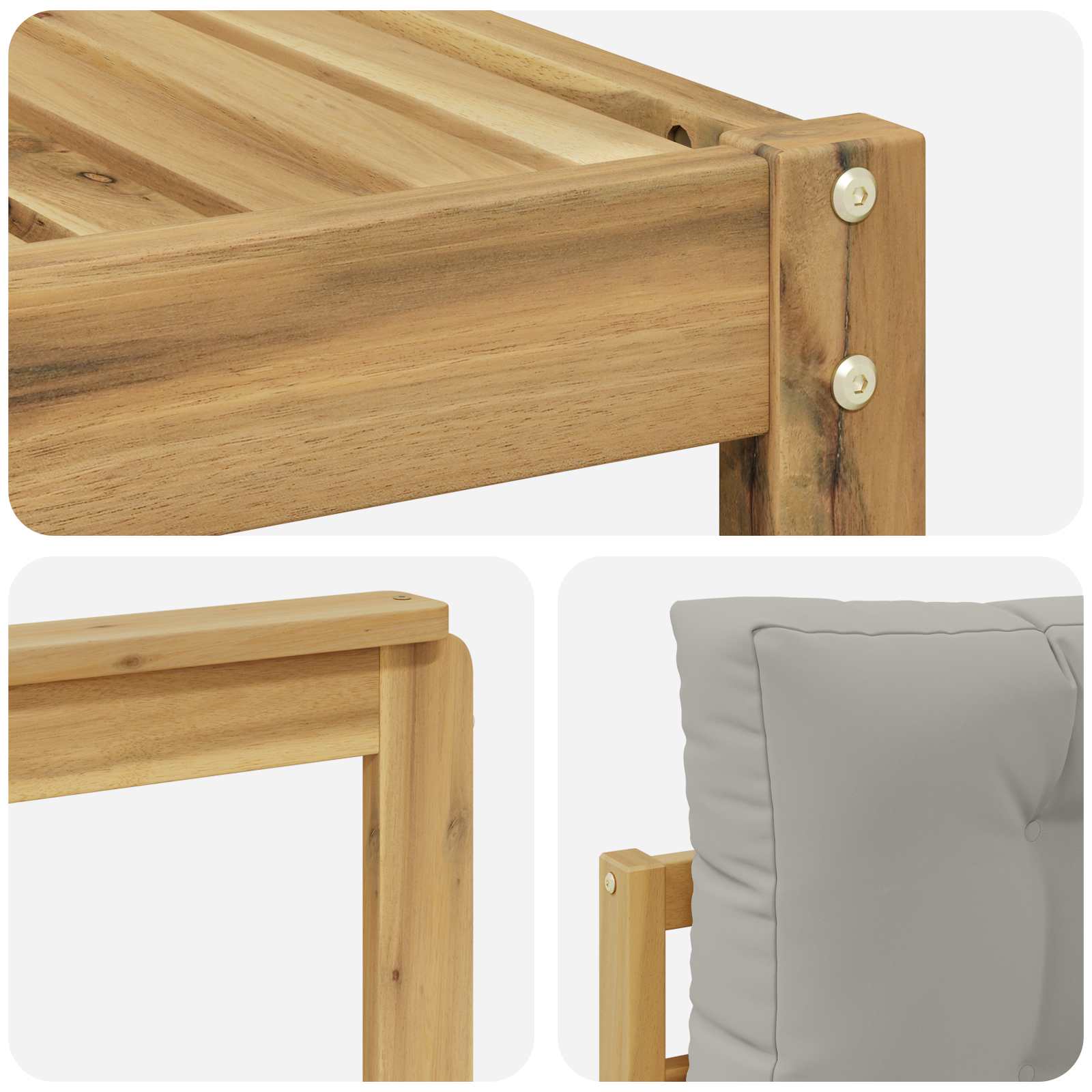 Set vanjskih sofa 9 pcs Bijela i svjetlosiva 79 x 79 x 37 cm
