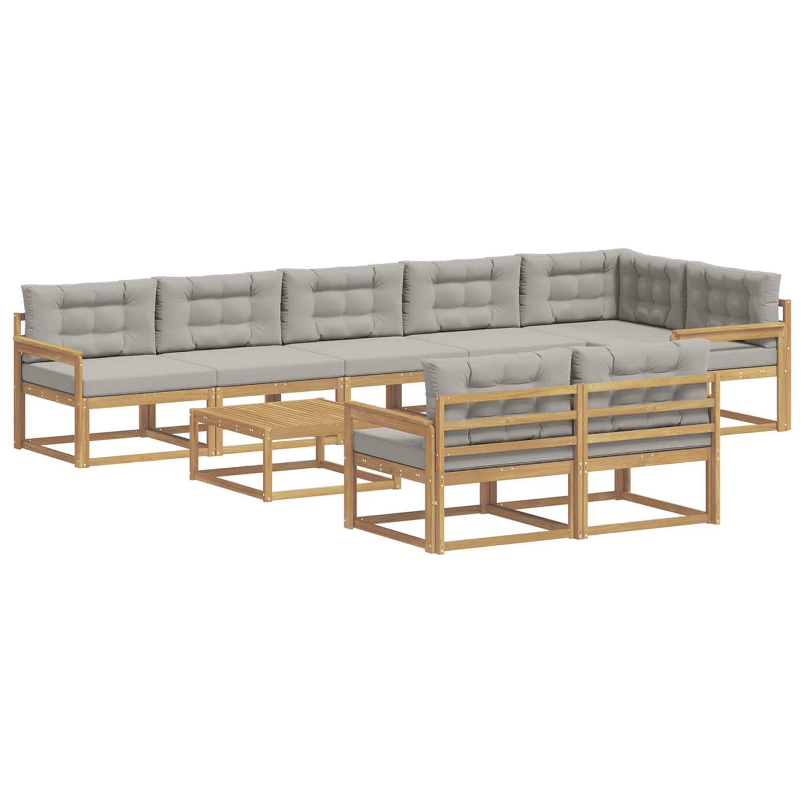 Set vanjskih sofa 9 pcs Bijela i svjetlosiva 79 x 79 x 37 cm