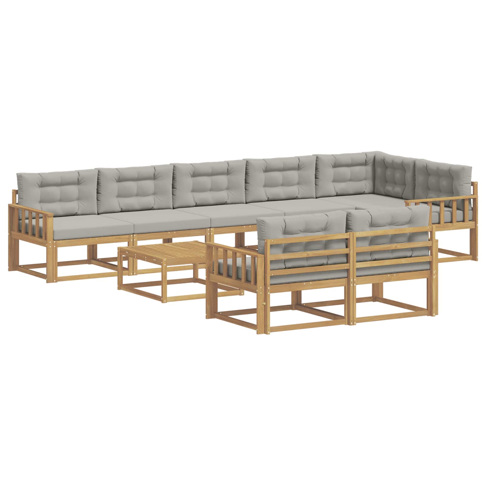 Set vanjskih sofa 9 pcs Bijela i svjetlosiva 79 x 79 x 37 cm