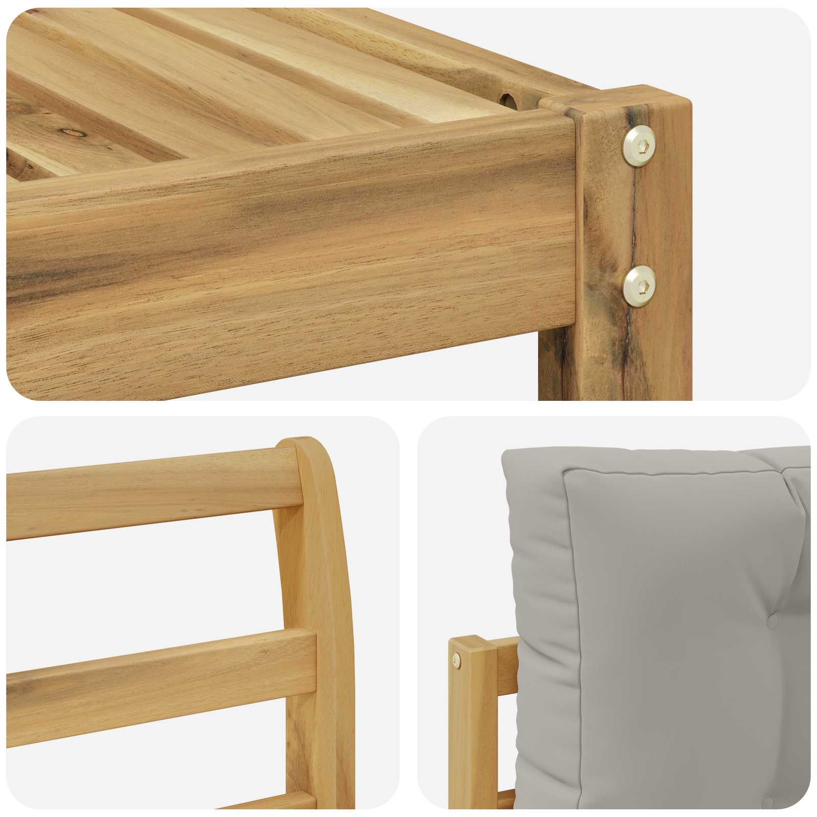 Set vanjskih sofa 9 pcs Bijela i svjetlosiva 79 x 79 x 37 cm