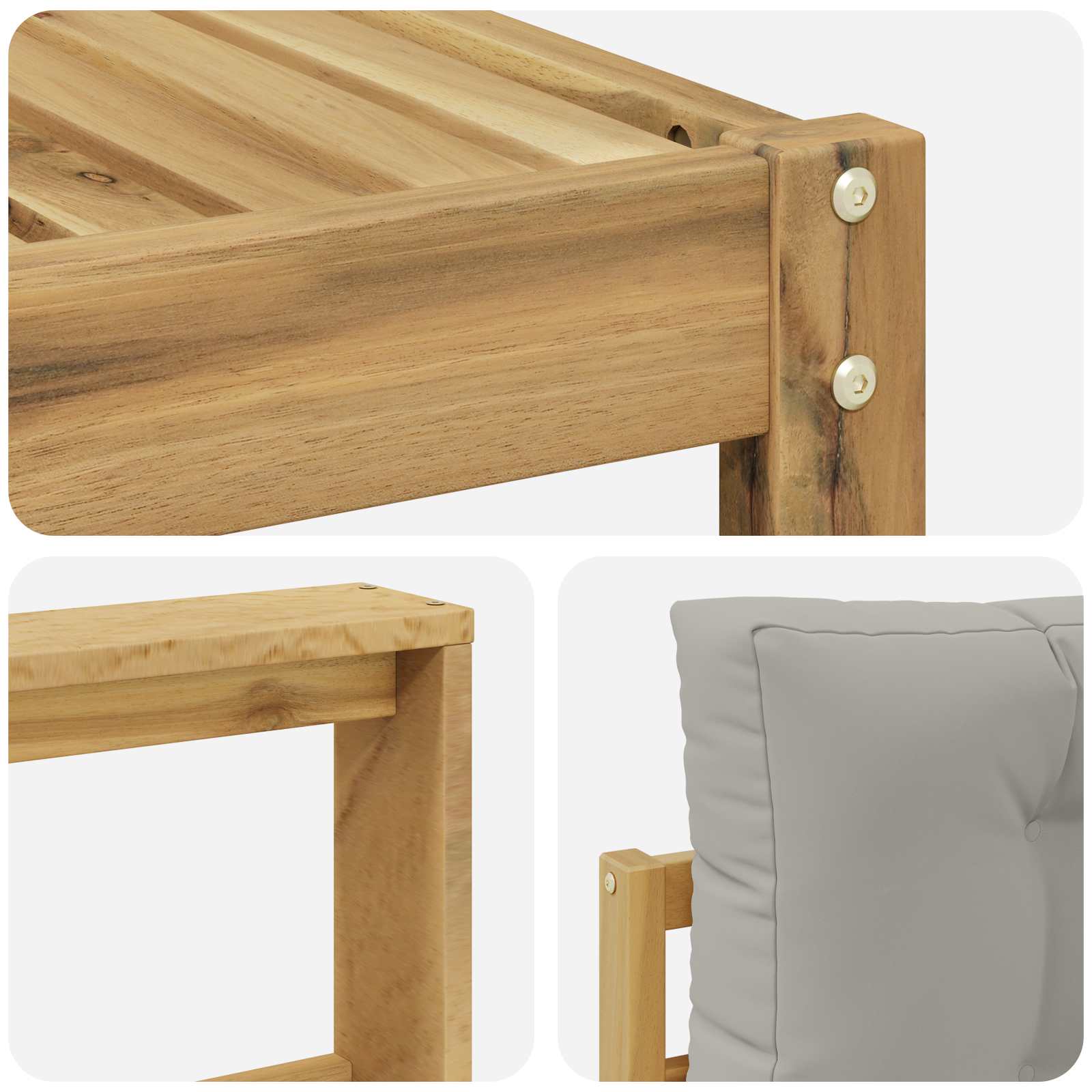 Set vanjskih sofa 9 pcs Bijela i svjetlosiva 79 x 79 x 37 cm
