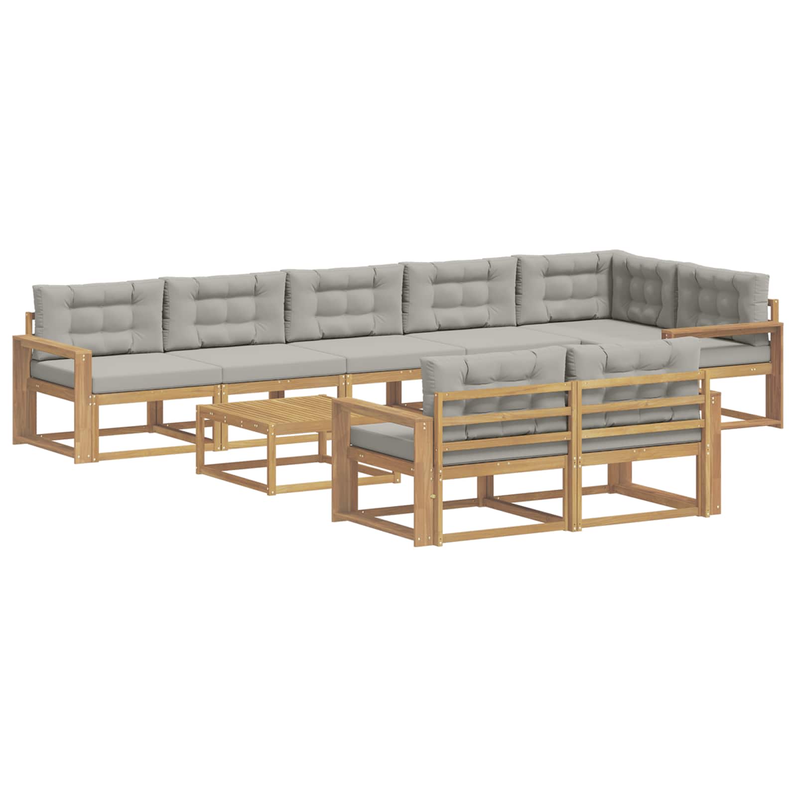 Set vanjskih sofa 9 pcs Bijela i svjetlosiva 79 x 79 x 37 cm
