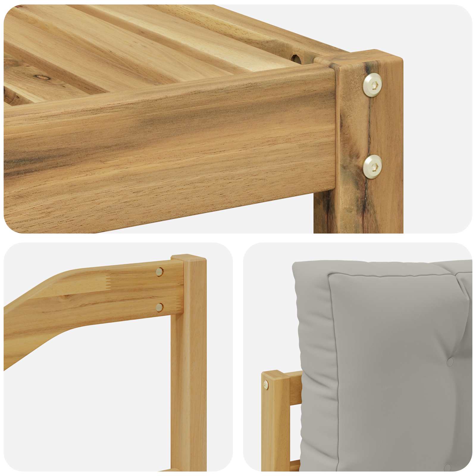Set vanjskih sofa 9 pcs Bijela i svjetlosiva 79 x 79 x 37 cm
