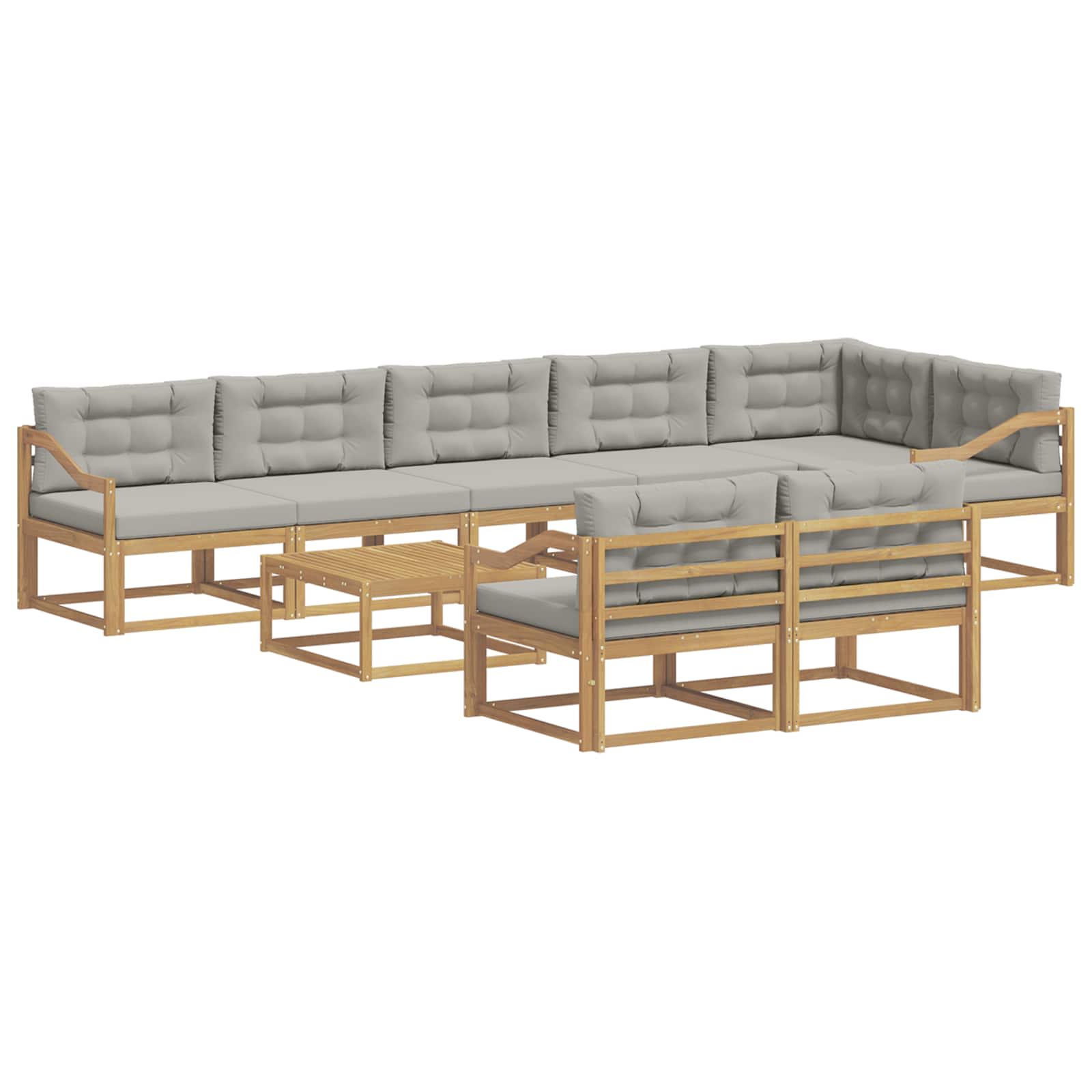 Set vanjskih sofa 9 pcs Bijela i svjetlosiva 79 x 79 x 37 cm