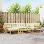 Set vanjskih sofa 7 pcs Bijela i krem
