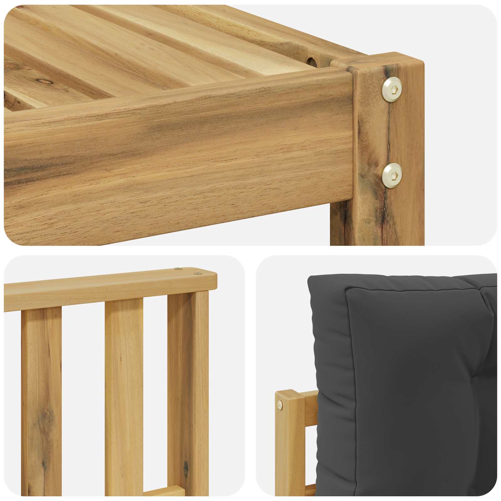 Set vanjskih sofa 7 pcs Bijela i antracit