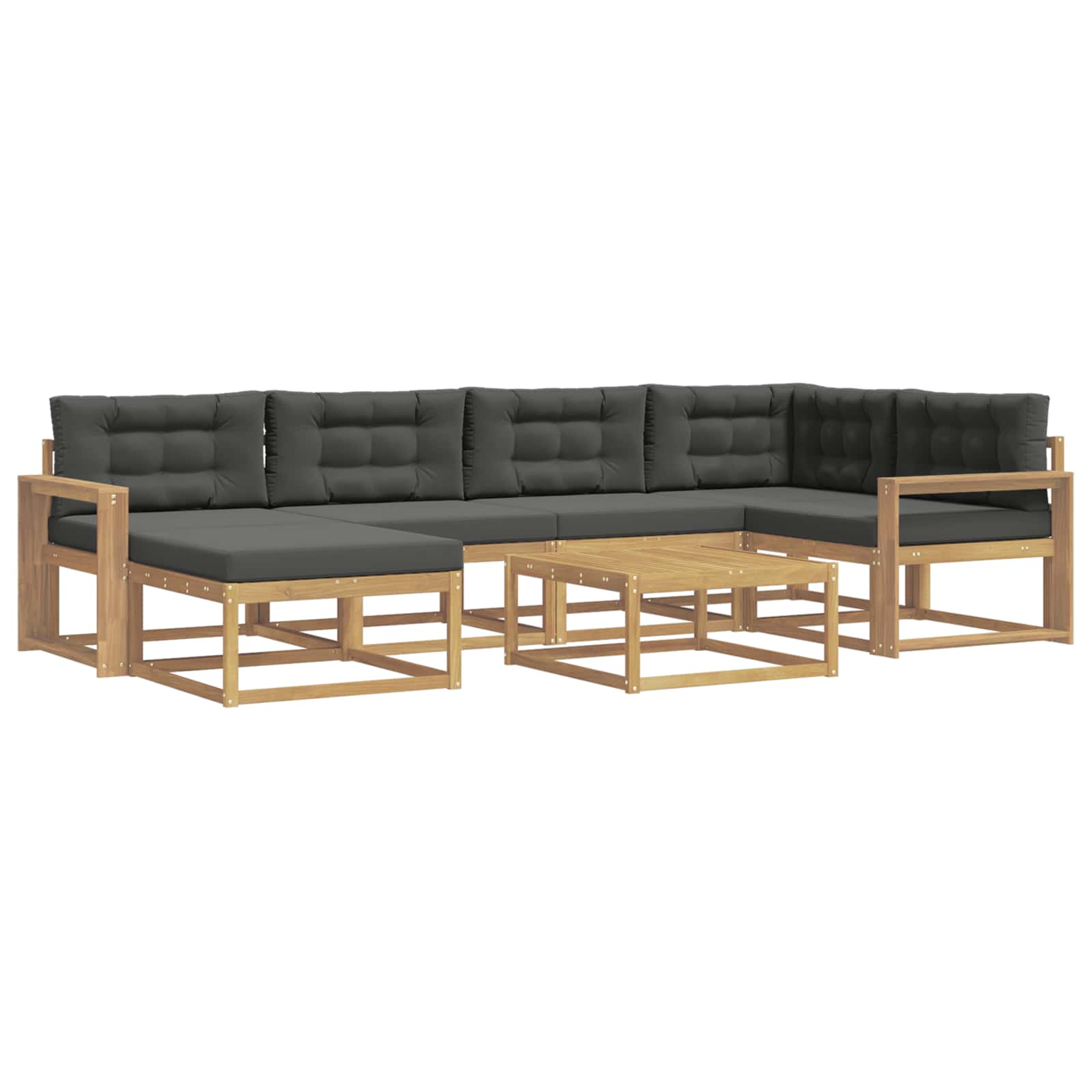 Set vanjskih sofa 7 pcs Bijela i antracit