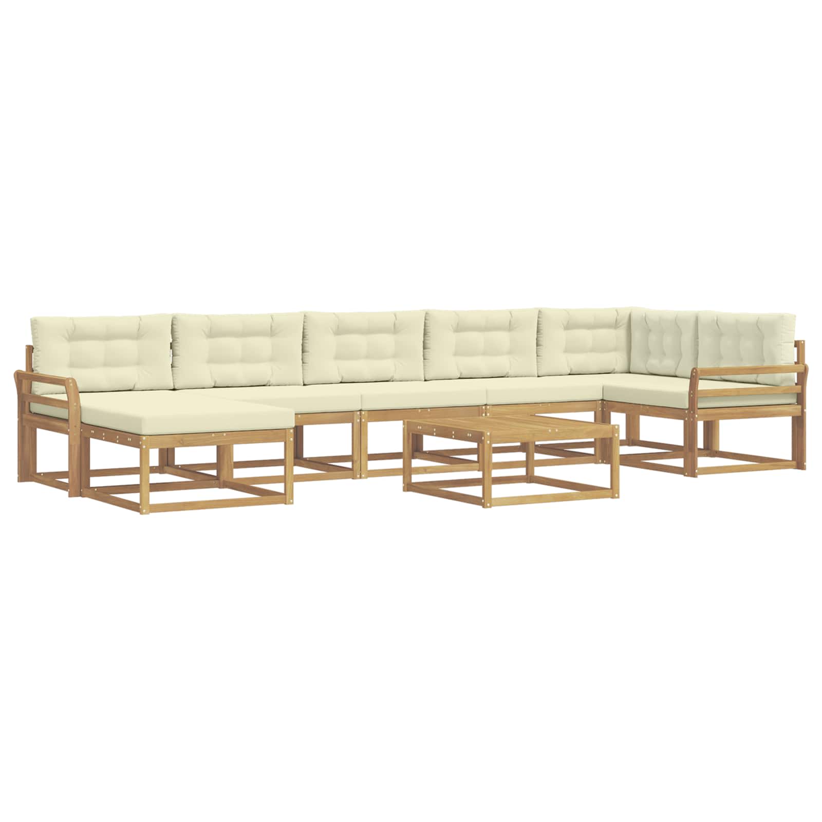 Set vanjskih sofa 8 pcs Bijela i krem