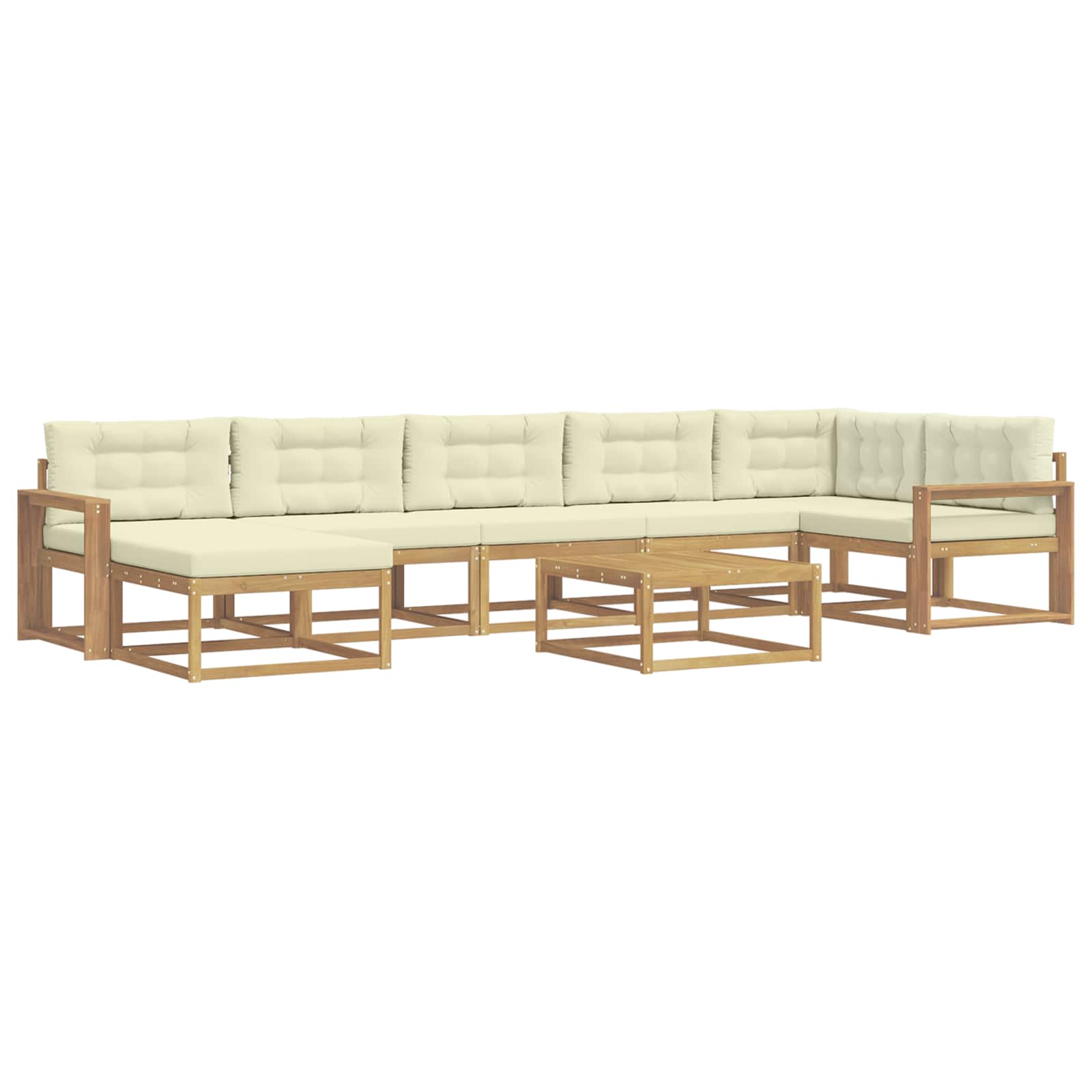 Set vanjskih sofa 8 pcs Bijela i krem
