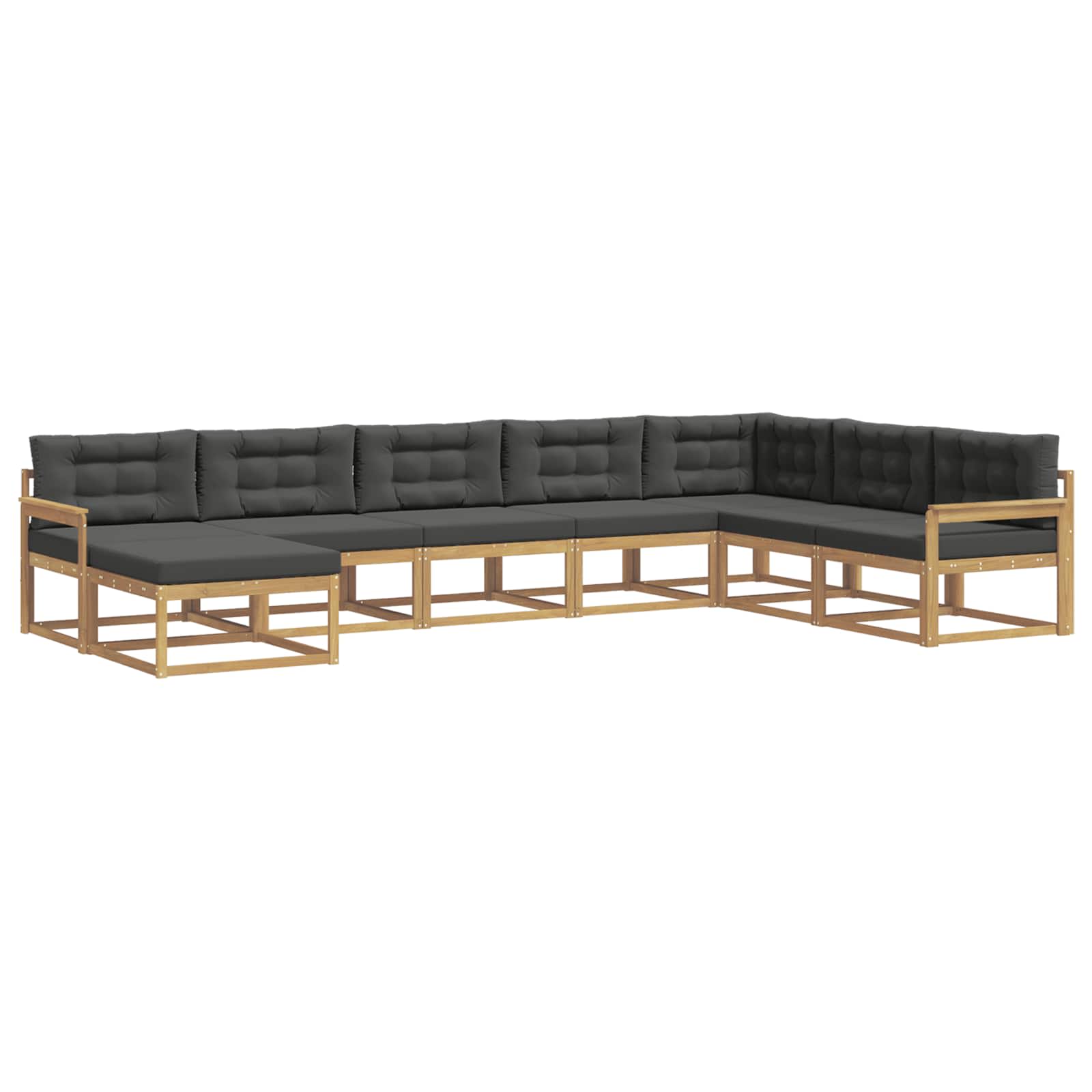 Set vanjskih sofa 8 pcs Bijela i antracit
