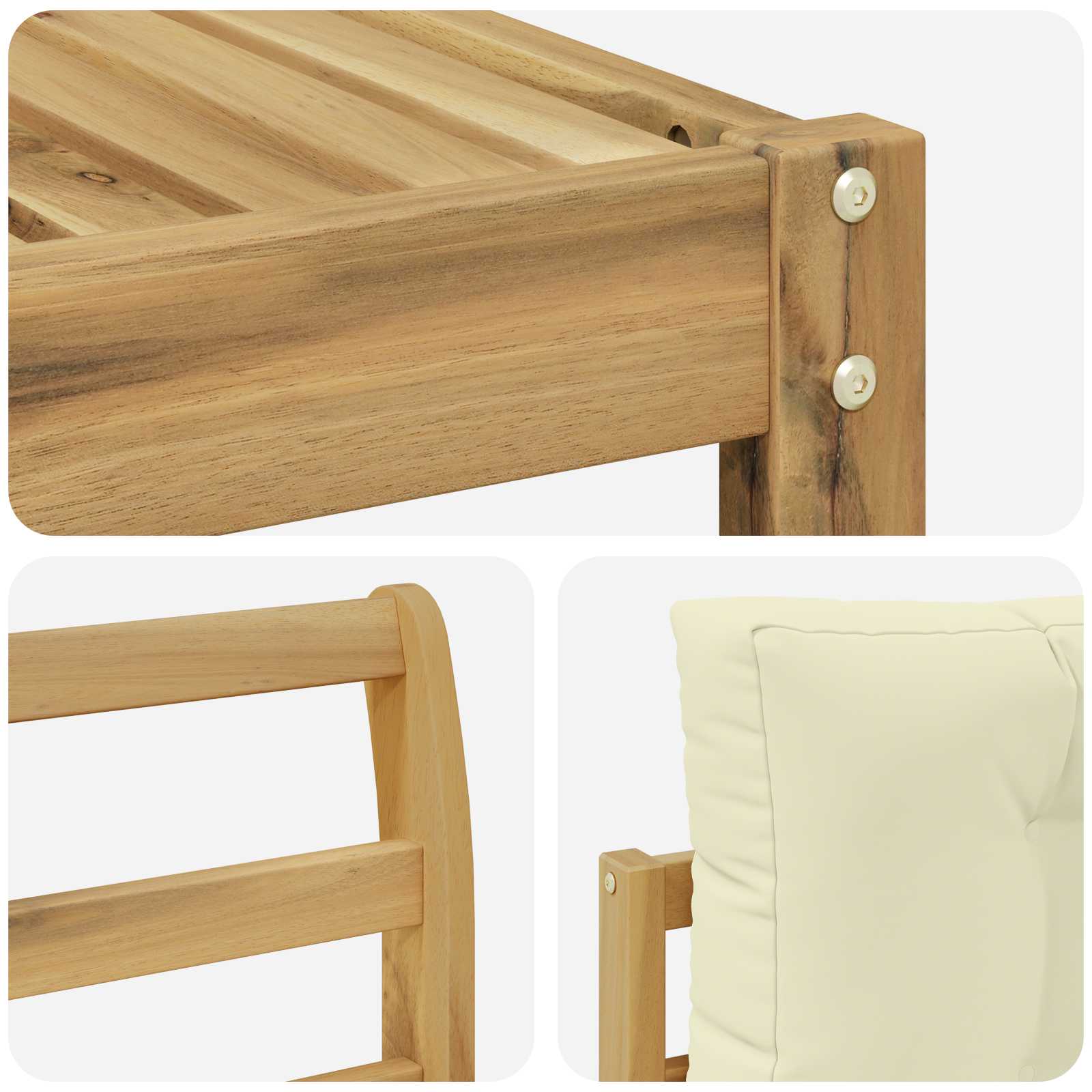 Set vanjskih sofa 8 pcs Bijela i krem
