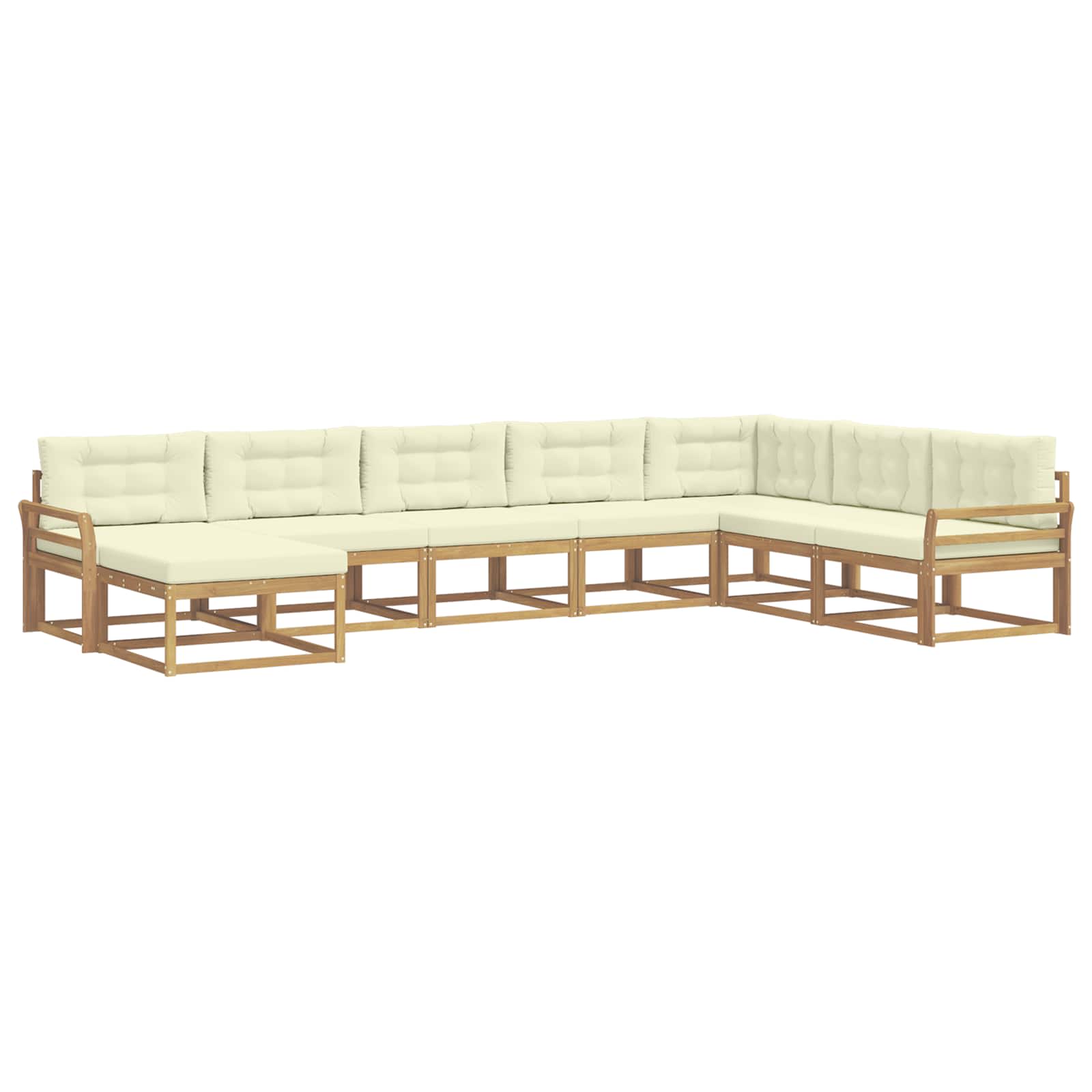 Set vanjskih sofa 8 pcs Bijela i krem