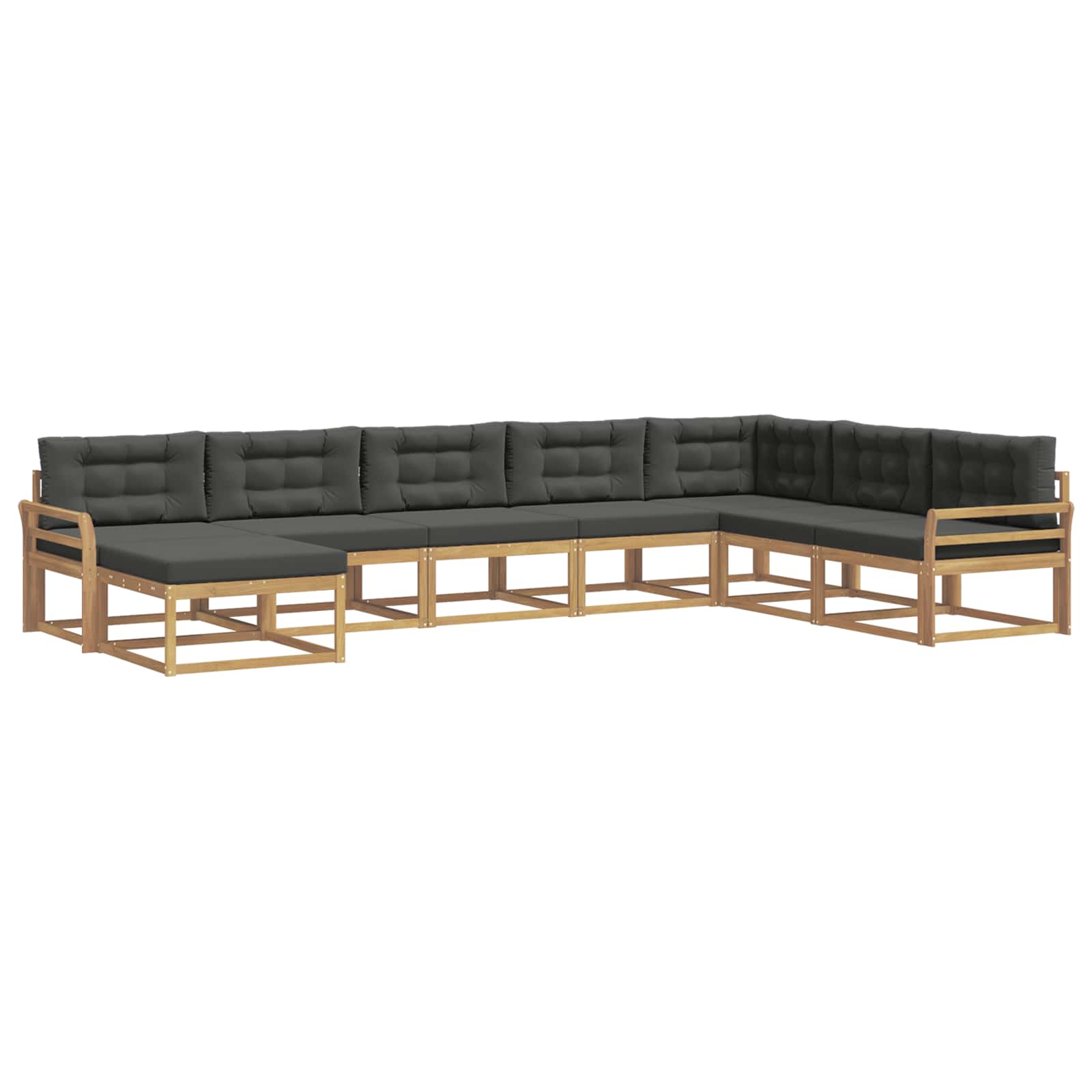 Set vanjskih sofa 8 pcs Bijela i antracit