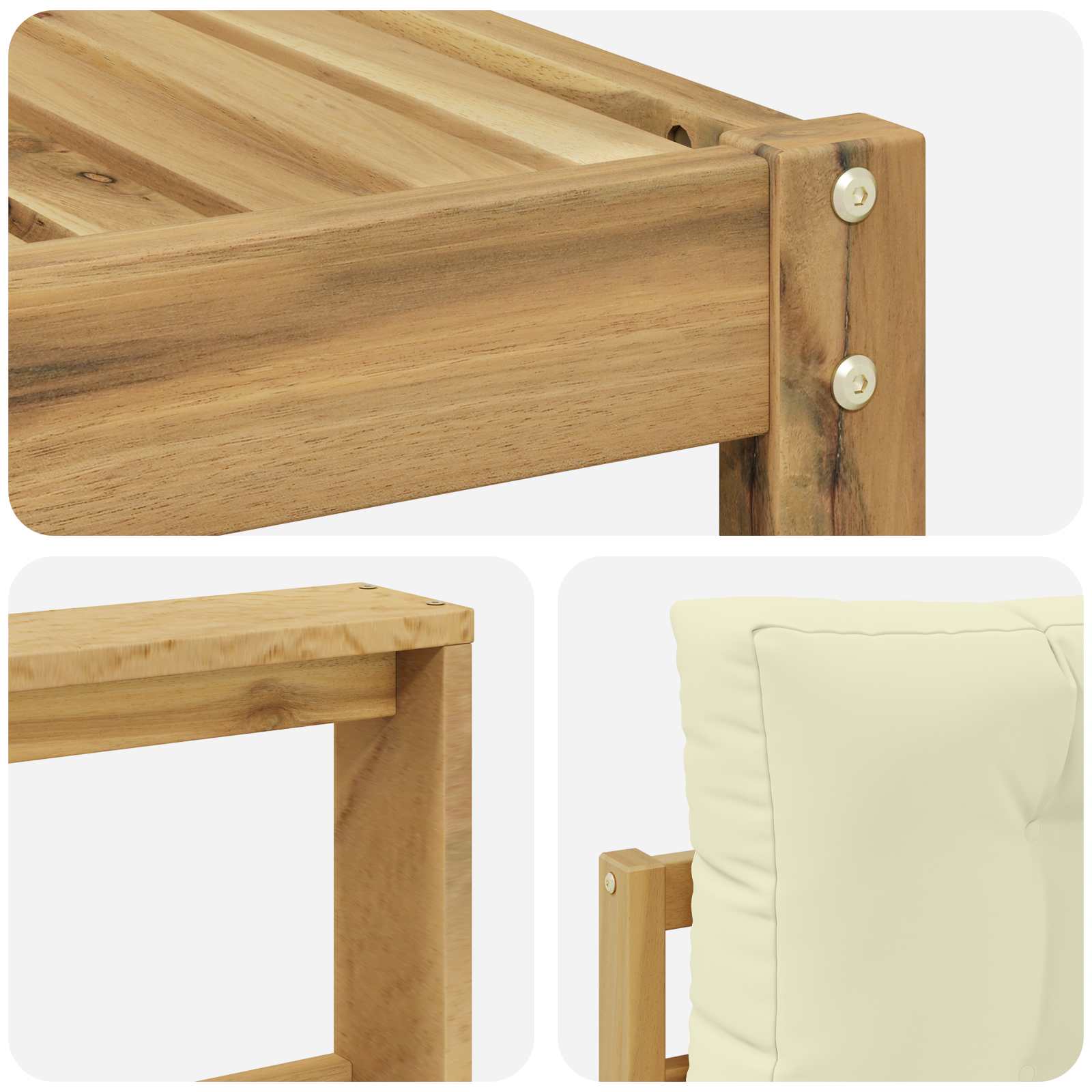 Set vanjskih sofa 8 pcs Bijela i krem