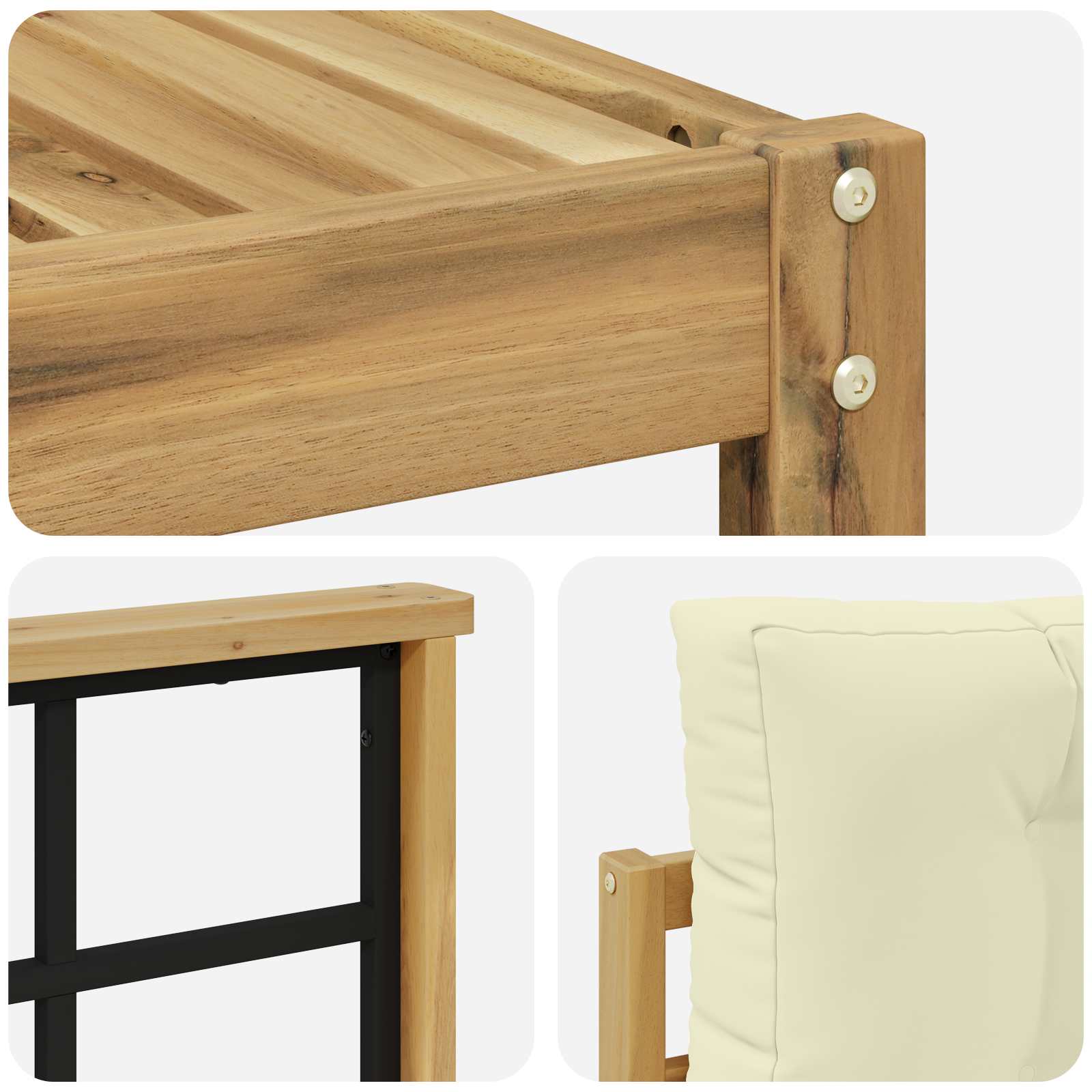 Set vanjskih sofa 8 pcs Bijela i krem